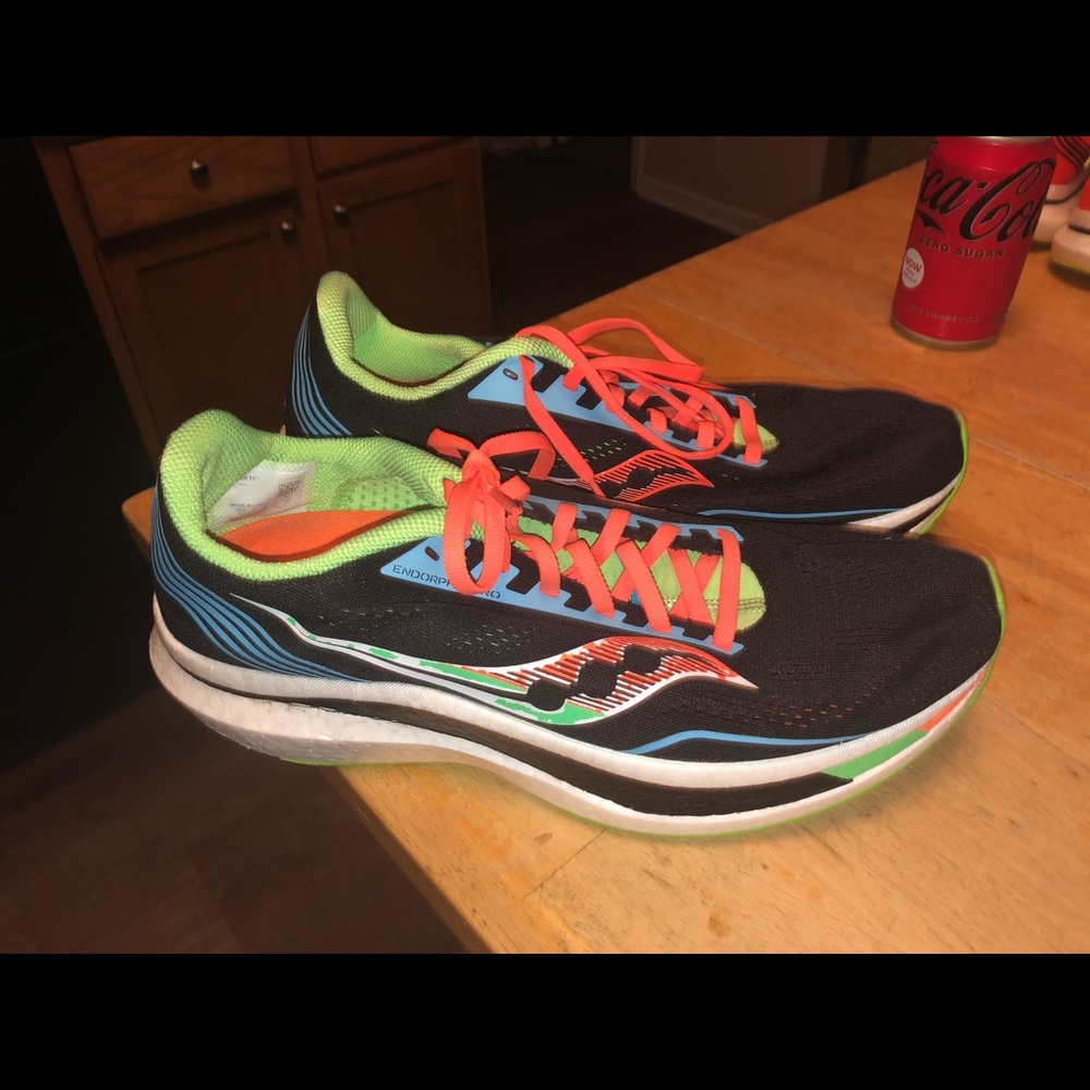SAUCONY ENDORPHIN PRO FUTURE BLACK RUNNING SHOE SIZE 10.5
